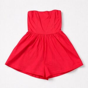 Lumiere Vibrant Dark Pink Strapless Romper Dress